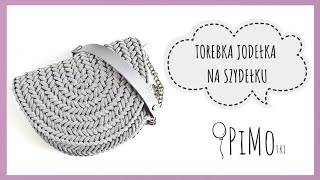 Torebka Jodełka na szydełku ze sznurka poliestrowego  Herringbone crochet bag tutorial PIMOtki [upl. by Lali637]