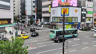 仙台駅前の交差点 Intersection in front of Sendai [upl. by Zea]