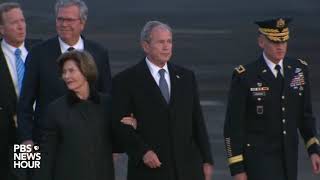 WATCH George HW Bush arrives in Texas for final memorial service [upl. by Collin]