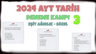 2024 AYT Tarih Deneme Kampı Deneme 3  EA SÖZEL aytdeneme ayttarihdeneme tarihdenemekampı [upl. by Ynaffets]