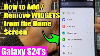Galaxy S24S24Ultra How to AddRemove WIDGETS to the Home Screen [upl. by Llenroc353]