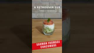 VERRINE DE SAUMON FROMAGE CONCOMBRE ENTREE SIMPLE POUR NOEL [upl. by Blen]