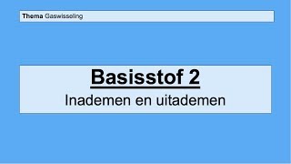 VMBO 4  Gaswisseling  Basisstof 2 Inademen en uitademen [upl. by Brothers]