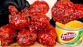 ASMR SPICY FRIED CHICKEN CHEESE SAUCE 직접 만든 양념치킨 먹방 MUKBANG EATING SOUNDS 咀嚼音  ZOEY ASMR [upl. by Lertram76]