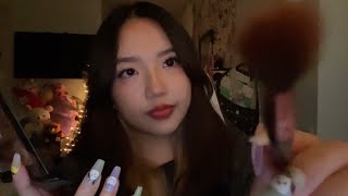 asmr doing your makeup layered sounds  no talking [upl. by Anihtyc]