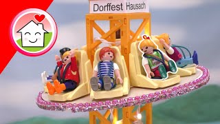 Playmobil Familie Hauser  mit Lena auf dem Dorffest  Kirmesgeschichte [upl. by Wurtz]