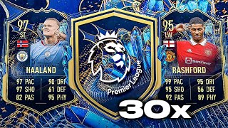 30x PREMIER LEAGUE TOTS GUARANTEED PACKS FIFA23 ULTIMATE TEAM [upl. by Asseniv]