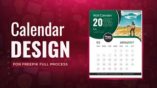 Calendar Design 2025  How to Make Calendar In Illustrator  Bangla Tutorial  Mohammad Sohaib [upl. by Damal]