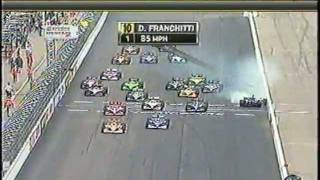 2011 Indycar Loudon  Dario Franchitti and JR Hildebrand crash on the restart [upl. by Susanna318]