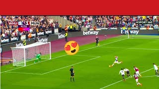 Jarrod Bowen goal vs Manchester United  😱😱😱 [upl. by Rosenquist]