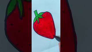 Strawberry Drawing shorts Amazing trending foryou shortsfeed [upl. by Derek]