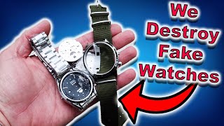 We SHOOT Fake Aliexpress Watches  And How to Be Safe Shopping Aliexpress [upl. by Alekram]