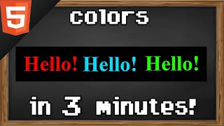 Learn HTML colors in 3 minutes 🖍️ [upl. by Healey]