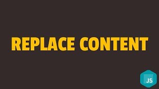 How to Replace Content in Javascript [upl. by Lady757]