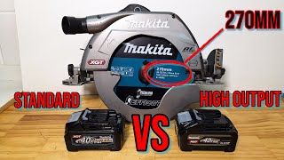 NEW Makita HIGH OUTPUT 40v Battery VS Standard 40v Battery Ripping 90mm Thick Timber with HS011G [upl. by Ishii]