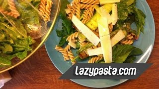 Fusilli salad with spinach and roasted zucchini  easy pasta recipes by Lazy Pasta [upl. by Apul]