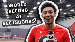 Georgias Christopher Morales Williams On His 4449 Mens Indoor 400m WORLD RECORD At SEC Indoors [upl. by Flessel853]