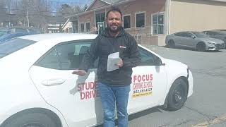 ROAD TEST  ROAD TEST PASSED  FOCUS DRIVING SCHOOL HALIFAX FOCUS DRIVING SCHOOL DARTMOUTH [upl. by Einimod573]