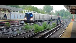 MTA New York City Transit R211A A train approaching amp departing Howard Beach JFK Airport station [upl. by Alwitt]