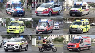 VIENNA Ambulanze  Automediche Berufsrettung  Die Johanniter  Grünes Kreuz  Rotes Kreuz  ASBÖ [upl. by Hserus]