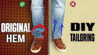 Shorten Your Jeans EXACTLY Like The PROS In 2 Minutes [upl. by Saleem]