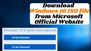 Download Windows 10 ISO file from Microsoft Official Website [upl. by Laerol]