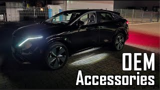 Nissan Ariya E4ORCE  Official Accessories Review  EnBW Charging Park Review [upl. by Ylrae]