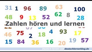 Zahlen lernen und hören  Deutsch lernen  Learn German  Numbers [upl. by Yelats]