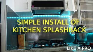 How to install aluminium Kitchen Splashback like a pro  Simple Renovation Tips [upl. by Nosila234]