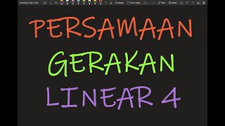 Fizik Tingkatan 4 Bab 2 KBSM Persamaan Gerakan Linear  Rumusan [upl. by Anoyek]