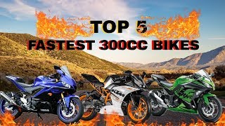 Top 5 Fastest Sport Motorcycles 300CC [upl. by Aissat868]