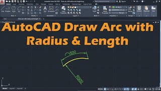 AutoCAD Draw Arc with Radius and Length [upl. by Dani937]