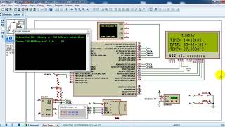 Temperature data logger using PIC1846K22 and SD card  Simulation [upl. by Lennej428]