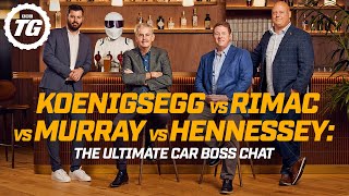 Koenigsegg vs Rimac vs Murray vs Hennessey The Ultimate Car Boss Chat  Top Gear [upl. by Oly]