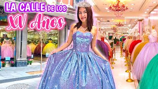 Me probé el VESTIDO DE 15 AÑOS más Bonito en LA CALLE DE LAS QUINCEAÑERAS 💕 Conny Merlin [upl. by Stahl]