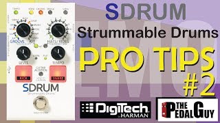 ThePedalGuy Presents the DigiTech SDRUM Strummable Drums Pedal Pro Tips Part 2 [upl. by Adeuga939]