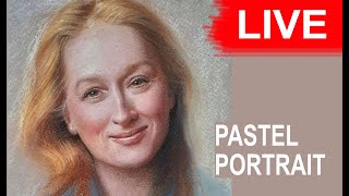 LIVE Drawing session  Pastel Portrait [upl. by Jamill]