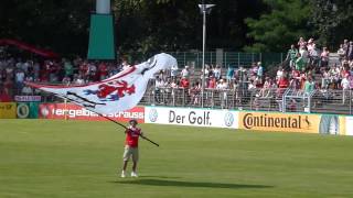 Micha Fahne schwenken vor Spielbeginn  SC Wiedenbrück  Fortuna Düsseldorf DFB Pokal [upl. by Aleakam]