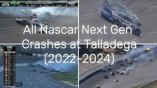 Nascar Next Gen all crashes at Talladega 20222024 [upl. by Long40]