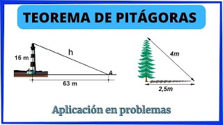 Teorema de PITAGORAS 📝Aplicación en Problemas [upl. by Burne]