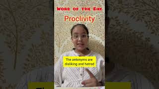 Word of the Day  Proclivity vocabulary learnenglish wordoftheday [upl. by Nugesulo]