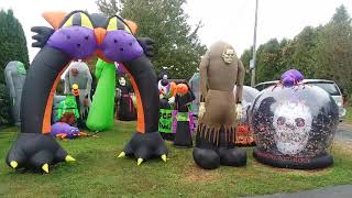 My 2017 Halloween inflatables display  daytime  part 2 [upl. by Egas864]