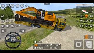 excavator transport fuso truck collided with a tanker truck at high speed [upl. by Atiuqiram64]