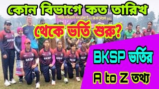 কোন বিভাগে কত তারিখে ভর্তি শুরু A to Z তথ্য। Bksp admission 2022Rokon official [upl. by Relyk]