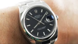 Rolex Oyster Perpetual Date 115200 Luxury Watch Review [upl. by Hunger]