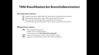 TNMKlassifikation NMStadium von Bronchialkarzinomen  Strahlentherapie Prof Hilke Vorwerk [upl. by Earized]