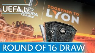 UEFA Europa League round of 16 Watch the full draw [upl. by Noyad]