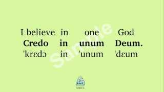 Mass Ordinary Credo  Pronunciation Guide [upl. by Archaimbaud603]