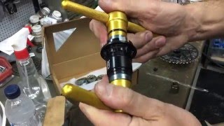 How to press bearings in the freehub using the Endurobearings Press for hubs [upl. by Leumas383]