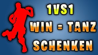 😱 WIN  TANZ SCHENKEN 💪 FORTNITE 1VS1 GEGEN JUSTIN 💪 [upl. by Onaicilef]